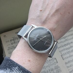 Midtown Silver Mesh Band Watch